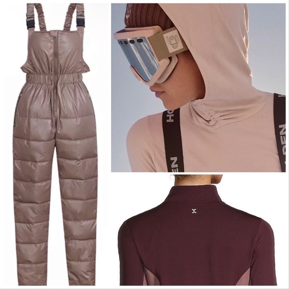 nwt S-XL Quick Dry coordinate jersey stretch leggings or top Burgundy Rose Taupe - Picture 8 of 16